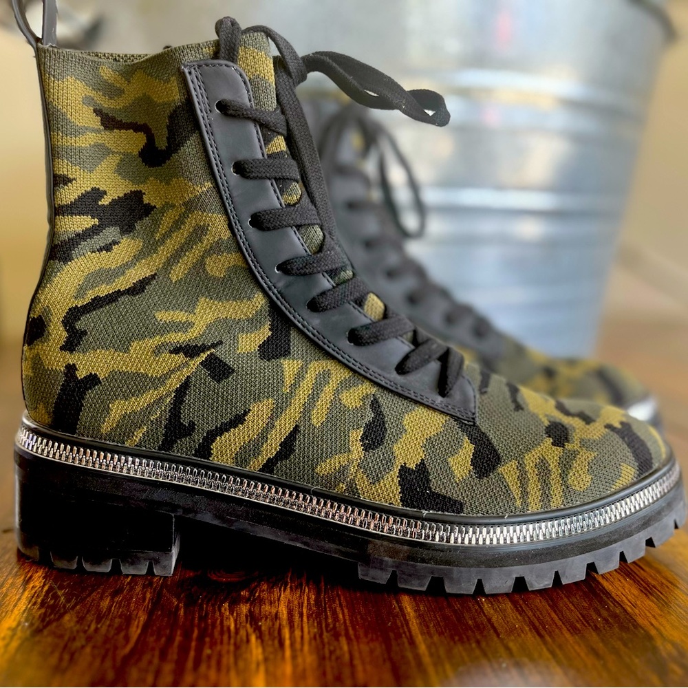STEVEN New York Firenze Knit Combat Booties